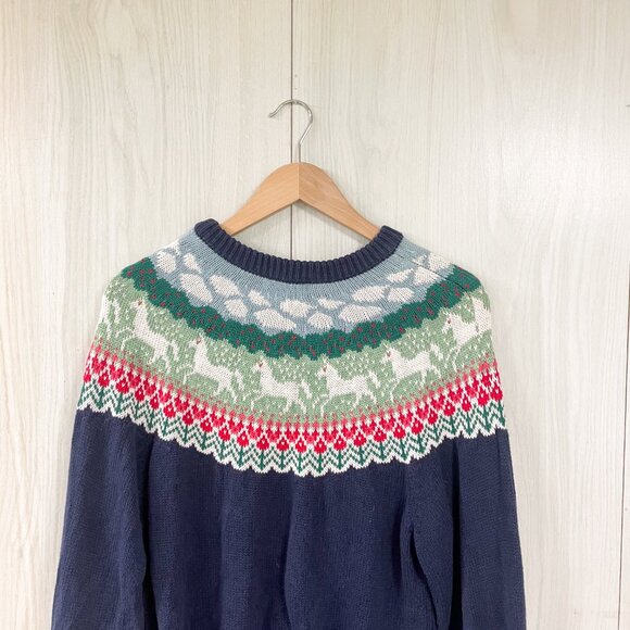 Vintage 80s/90s Orvis Horse galloping Field Scene Sweater - Picture 4 of 5